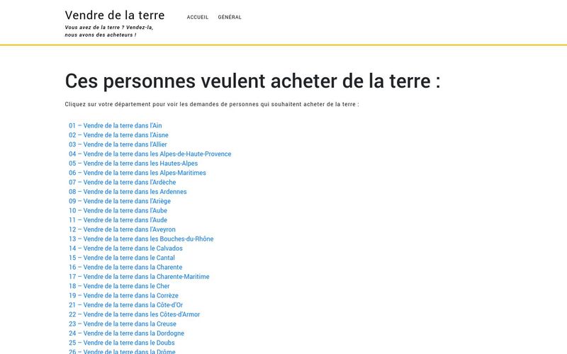Vous avez de la terre à vendre ? Cet article est fait pour vous !